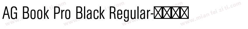 AG Book Pro Black Regular字体转换